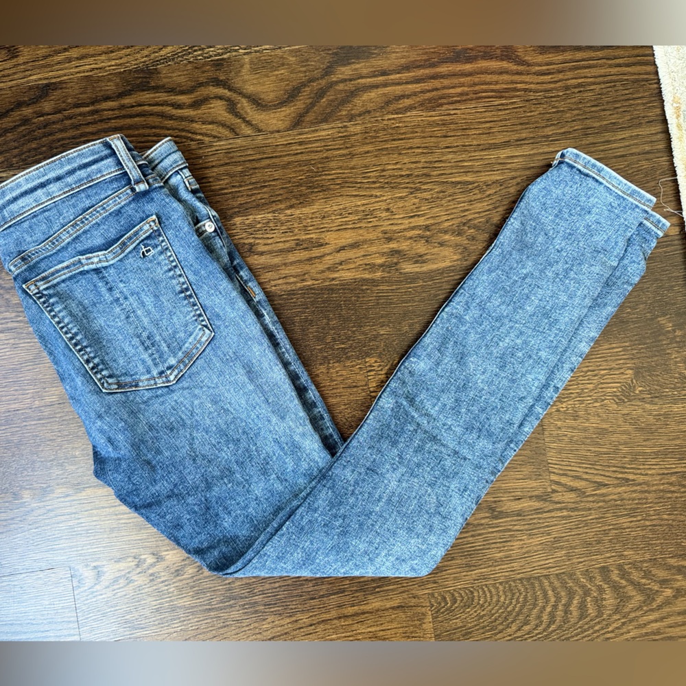 Rag & Bone Blue Straight Leg Jeans